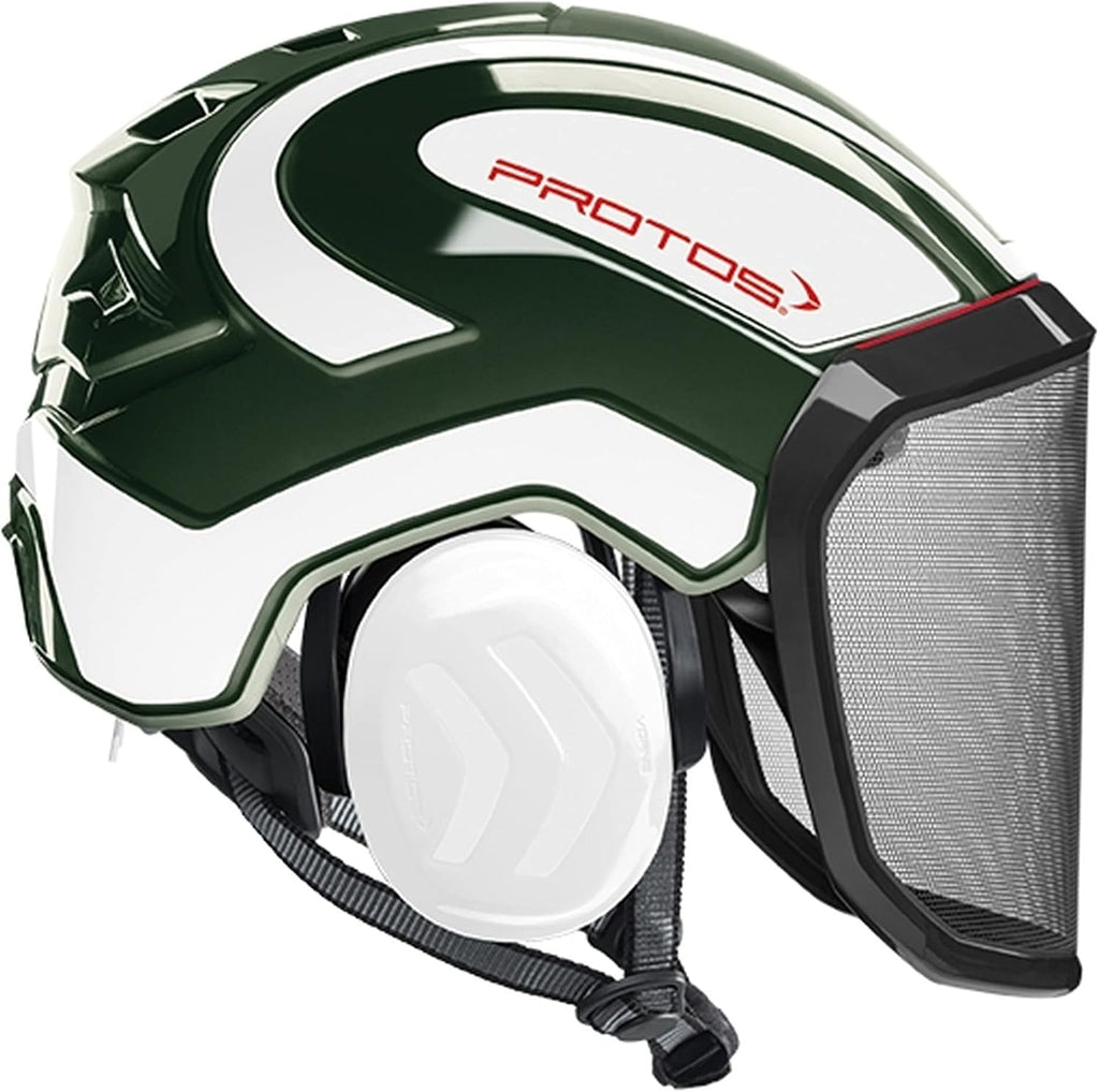 Protos Integral Arborist Helmet - Olive and White