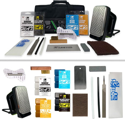 USA Diamond Star Edition Ski & Snowboard Tuning Kit, All Season Snow Conditions Wax Kit, Hot Wax Iron, Wax Apron