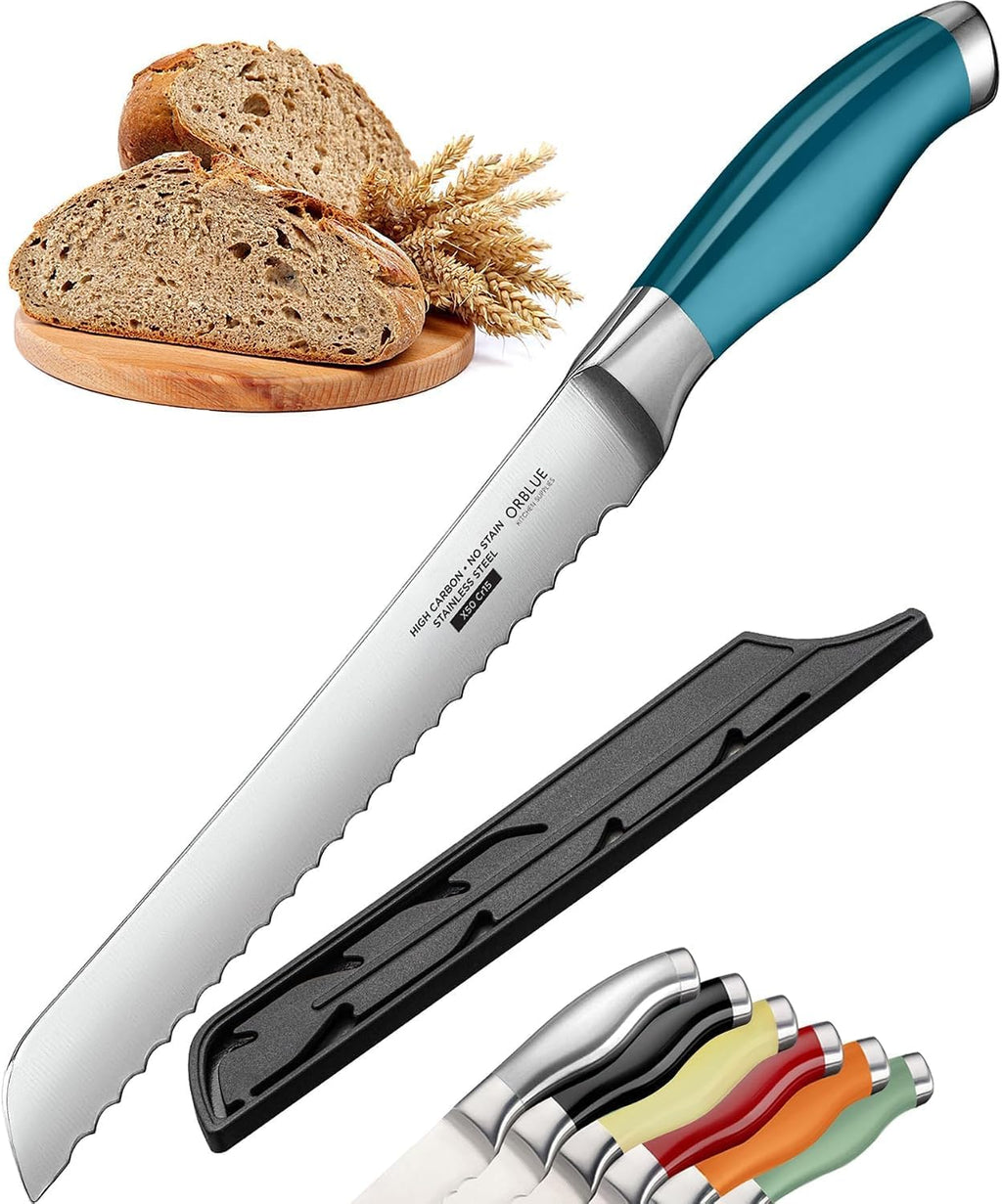 Serrated Bread Knife Ultra-Sharp Stainless Steel Professional Grade Bread Cutter - Cuts Thick Loaves Effortlessly
