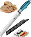 Serrated Bread Knife Ultra-Sharp Stainless Steel Professional Grade Bread Cutter - Cuts Thick Loaves Effortlessly