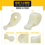 Washer Agitator Dogs for Whirlpool WTW5830SW0 (4-Pack)