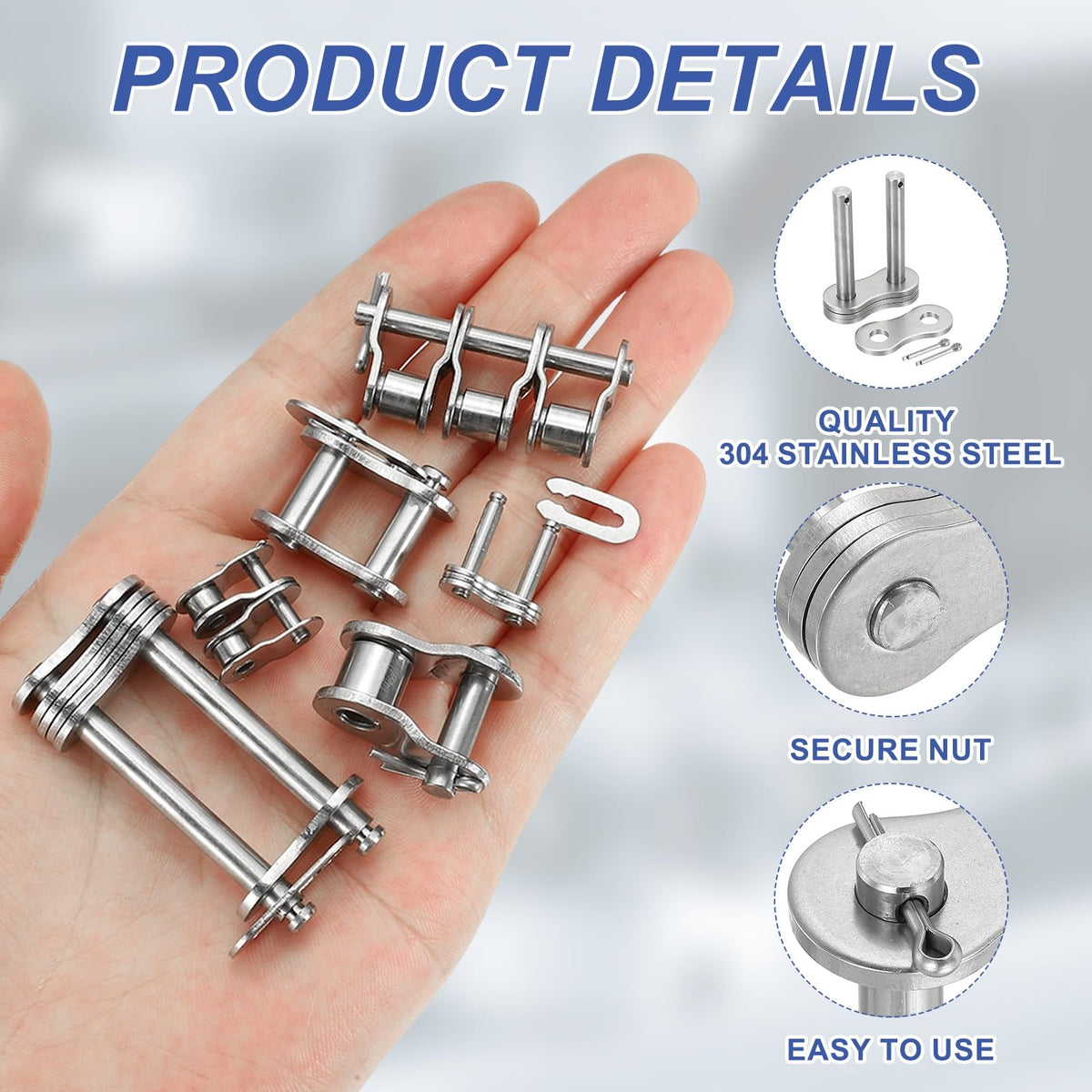 DTGN ISO(DIN) 20B-2 Roller Chain Connect Link, 31.75mm Pitch