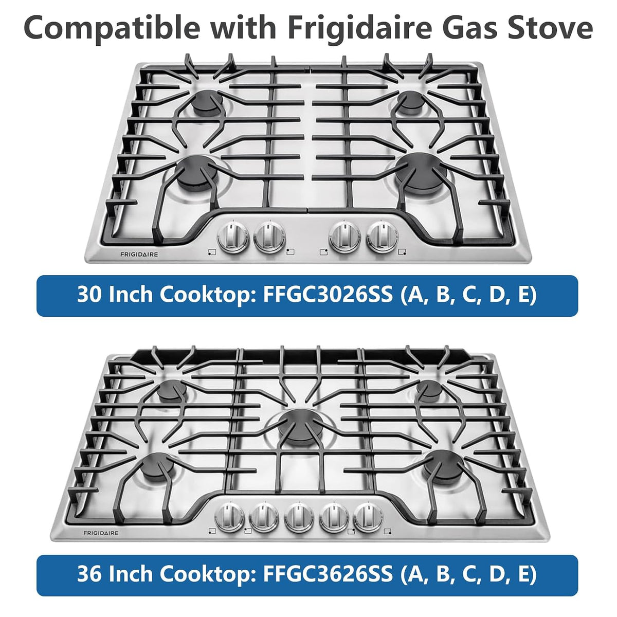 A03546301/02/03 5304525746 5304504839 Knobs for Frigidaire Stove, 5 Pack