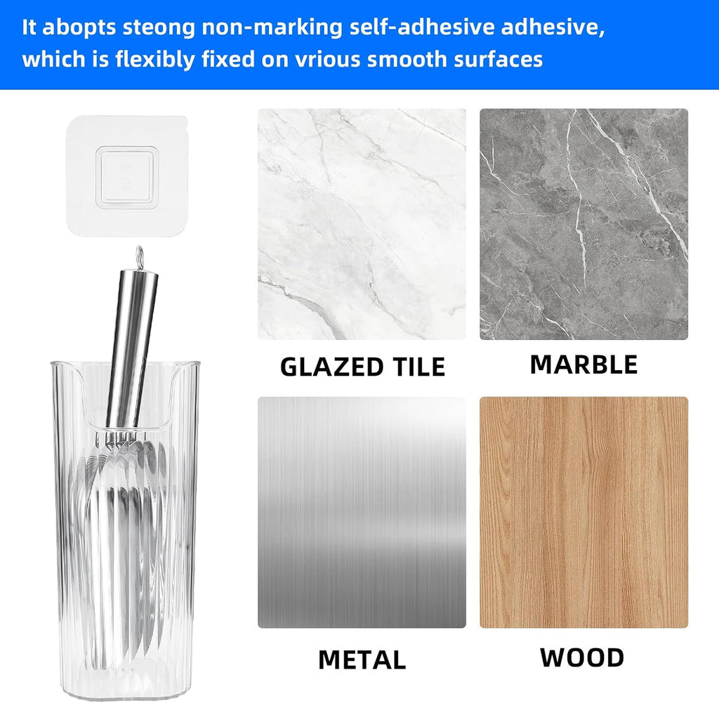 Stainless Steel Ice Scoop With Plastic Holder For Freezer and Ice Machine