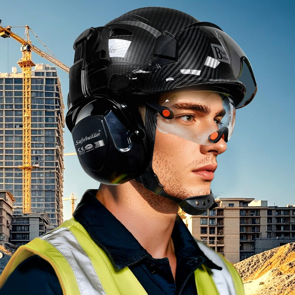 30dB Ear Muffs Hard Hats Type Safety Earmuffs For Safety Helmet Hearing Protection Earmuffs ANSI S3.19