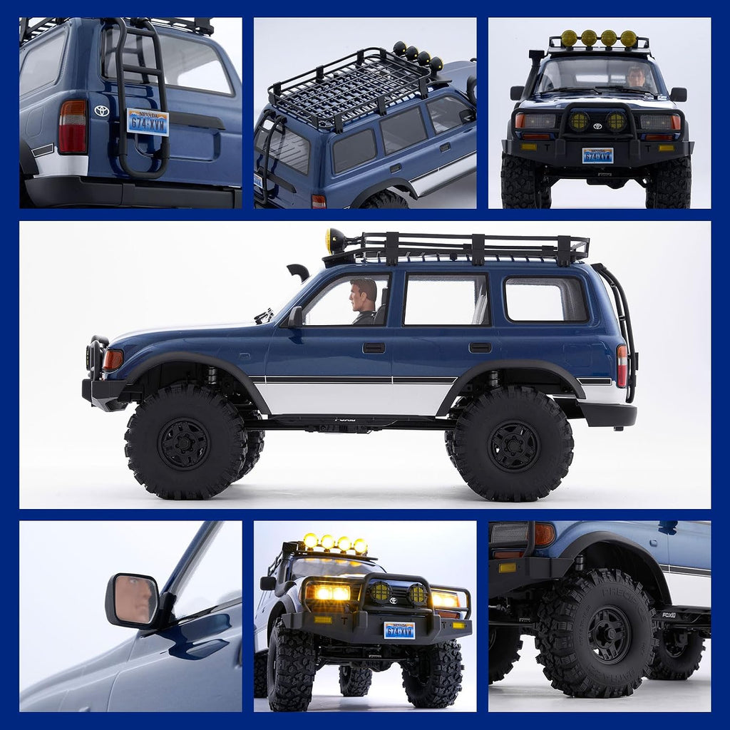 FMS 1/10 FCX10 PRO RC Crawler Land Cruiser LC80 RS Toyota Licensed,Upgraded Brushless Motor 3541-KV2100, 4WD Off-Road