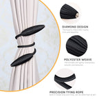 4 Pack DIY Curtain Tiebacks Clips Crystal Decorative Creative Twist Drape Tie Backs European Style Random Modelling