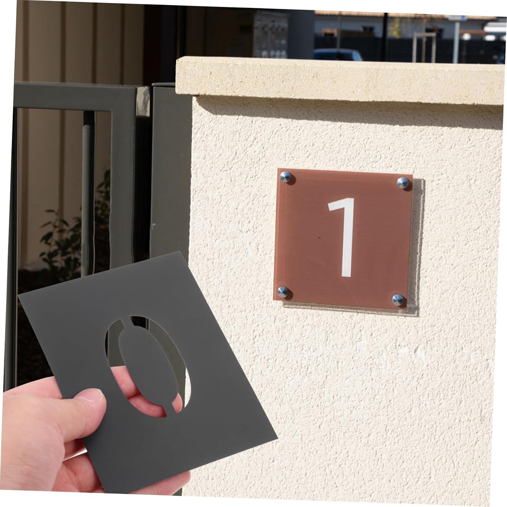 0-9 Number Stencils Set for Painting Reusable Door and Mailbox Number Templates for Address and Curb Painting