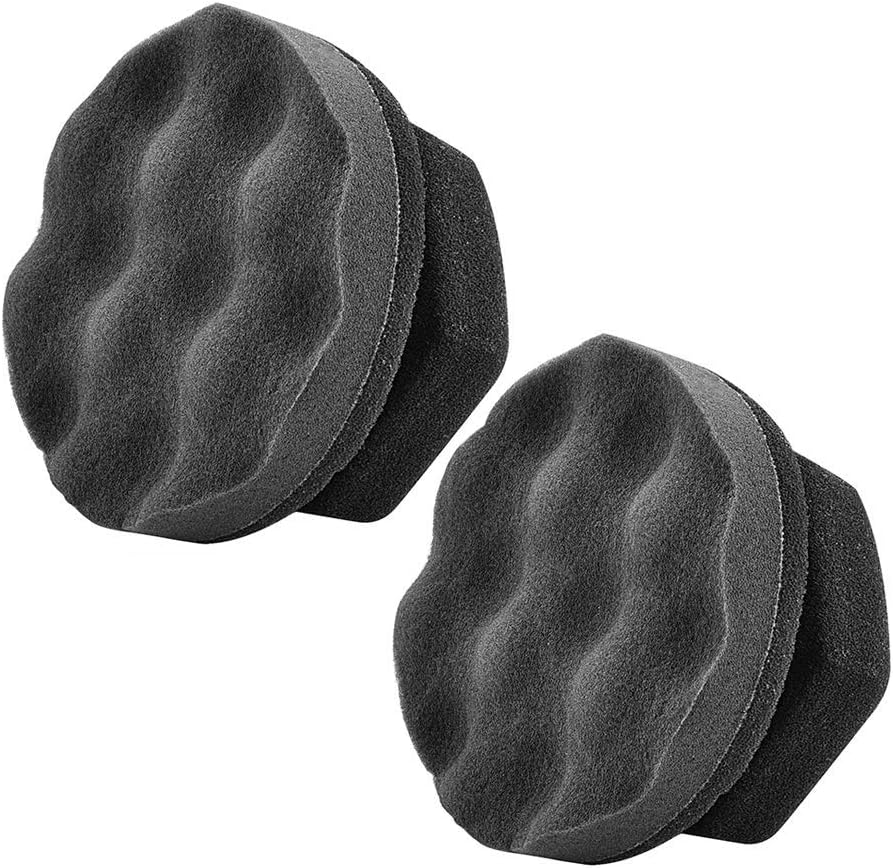 2 Pack Large Tire Shine Applicator Pad, Durable and Reusable Hex-Grip Tire Dressing Applicator Pad for Applying Tire