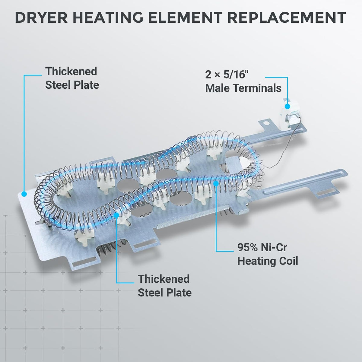 WED9750WL0 WED9050XW1 WED8300SW1 WED9500TW3 Dryer Heating Element