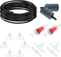 26 Feet Aquarium Air Tubing Standard 3/16" Airline Tubing Air Pump Accessories with Air Stones, Check Valves, Suction