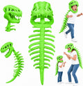 Dinosaur Skeleton Costume for Kids, Cozy Plush 3D Dino Toy Skull & Spine, Dinosaur Outfit for Halloween Cosplay Props