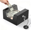 Metal Tip Box Tip Jar with Key & Combination Cable Lock for Bars