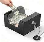 Metal Tip Box Tip Jar with Key & Combination Cable Lock for Bars