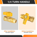 1PC HeSun 1/2" FIP x 1/2" OD Straight-Flare Gas Ball Valve(VALVE231-1)
