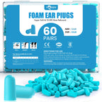60 Pairs Foam Ear Plugs, Ear Plugs for Sleeping Noise Cancelling