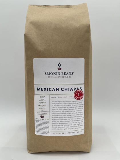 5 pounds| Mexican| Farm: Finca Nextlalpa| Grade-Altura| Spice,Chocolate,BrownSugar,Nuts/Apple| Specialty-Grade Green