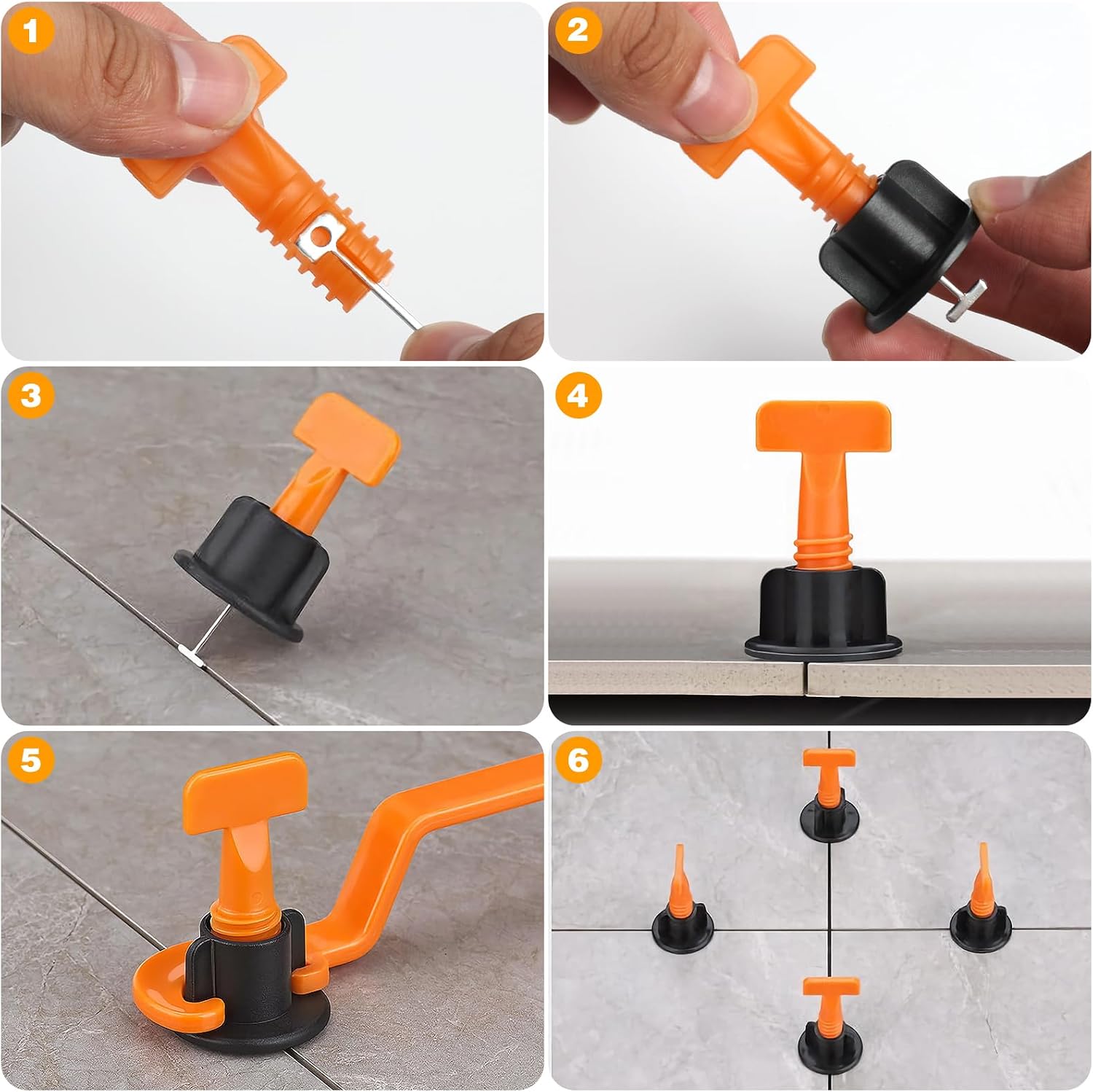 Tile Leveling System Kit with 250Pcs Tile Leveler 1.5mm