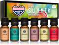 Summer Set of 6 Fragrance Oils - Peach, Strawberry, Plumeria, Coconut, Ocean Breeze, Pina Colada Candle Scents