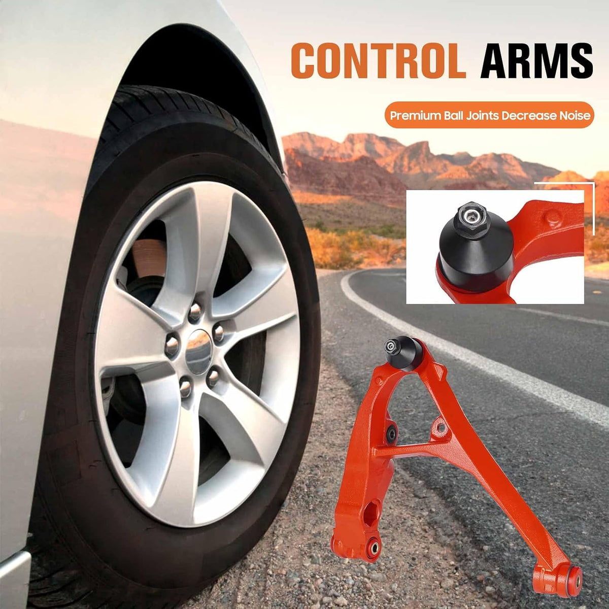 Front Lower Control Arm Kit 4WD for Chevy Silverado Suburban GMC Sierra 1500 1999-2006, Avalanche 1500 Cadillac Escalade 2002-2006, Yukon Suburban 1500 Tahoe 2000-2006