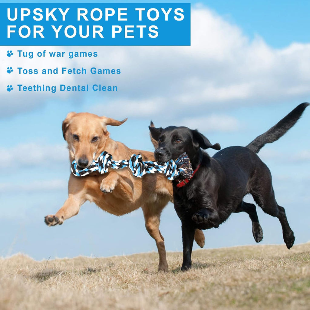Dog Rope Toys 2 Nearly Indestructible Pet Toys for Medium to Large Breed, Dental Cleaning Chew Toys, Dogs Tug Toy for