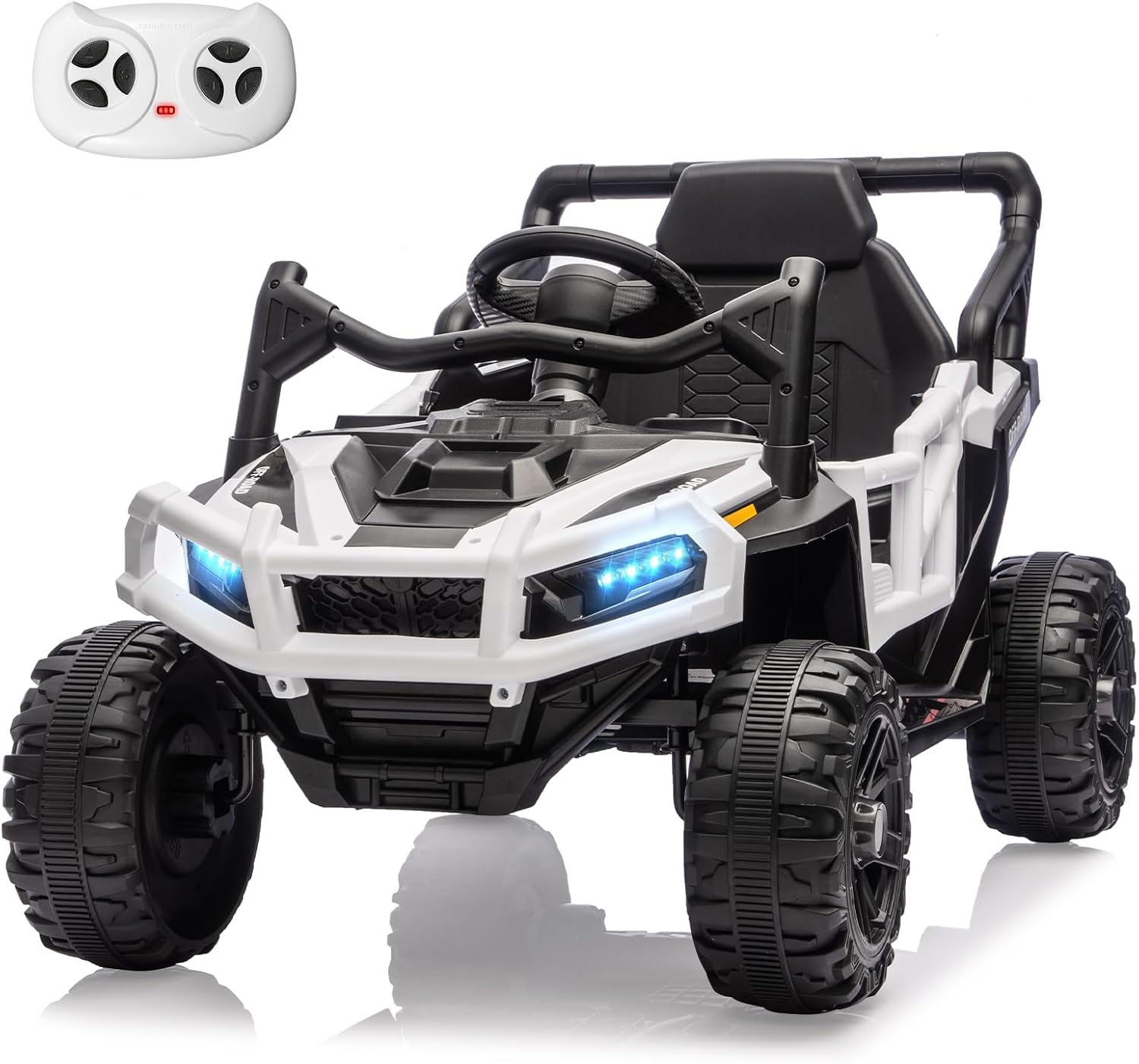 12V Kids Ride on Truck Car with Remote Control, Electric Off-Road UTV for Toddlers, Bluetooth Music, Suspension