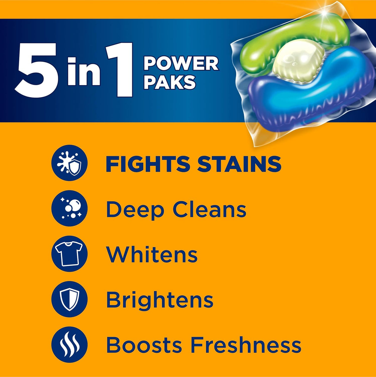 Plus OxiClean 5-in-1 Laundry Detergent Power Paks, 42 Count