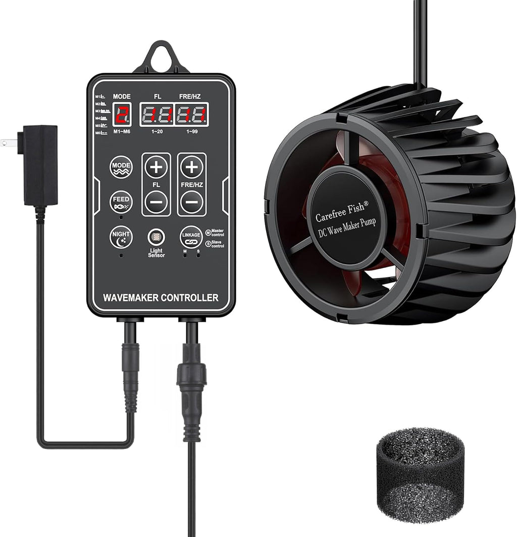 Aquarium DC24V Magnetic Wave Maker 2200Gph 10W with Digital Led Display Controller Quiet and Powerful Powerhead