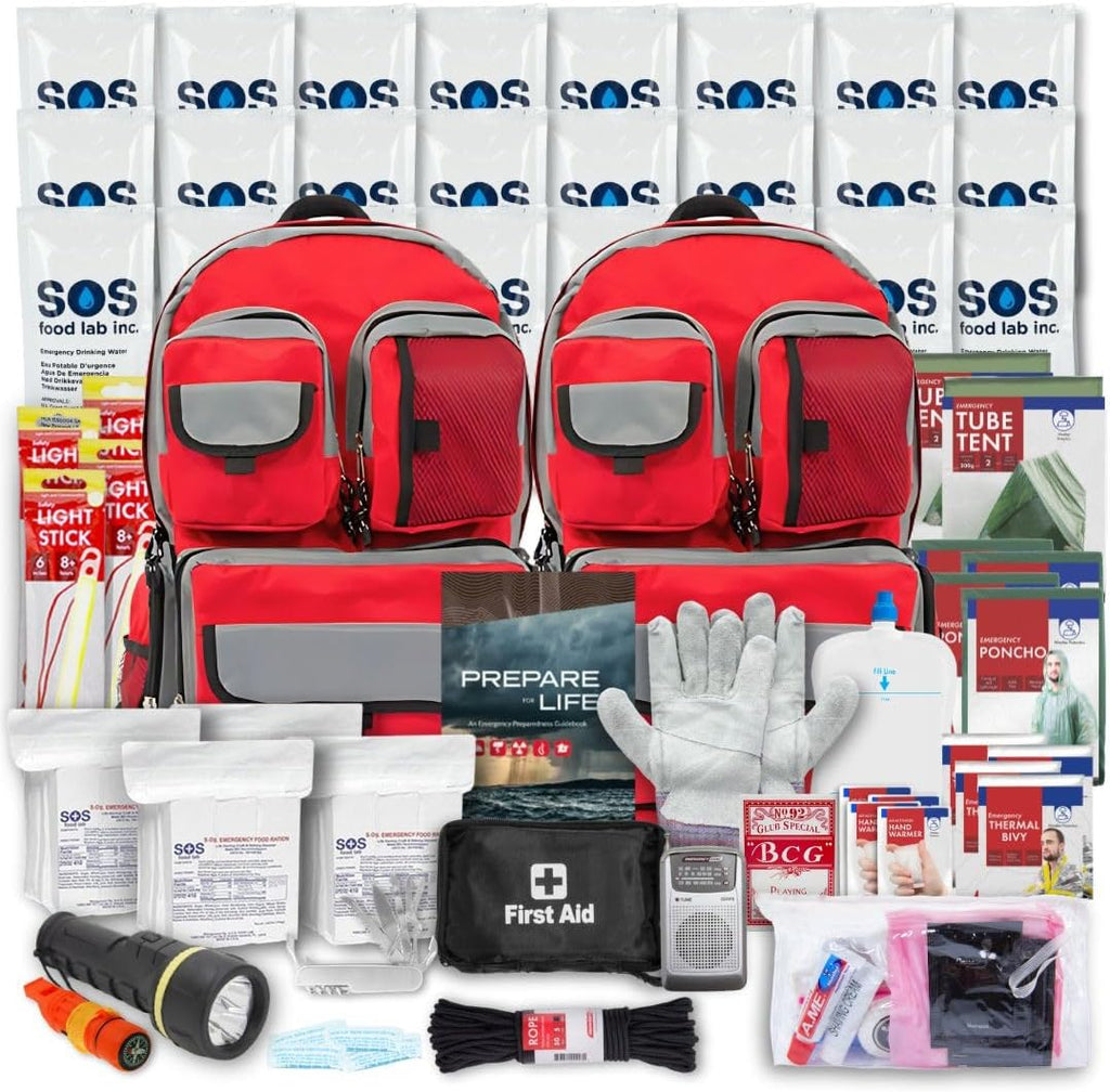 Family Emergency Kit | All-in-one Survival Kit Backpack for Earthquake, Flood, Disaster Relief, Civil Unrest &