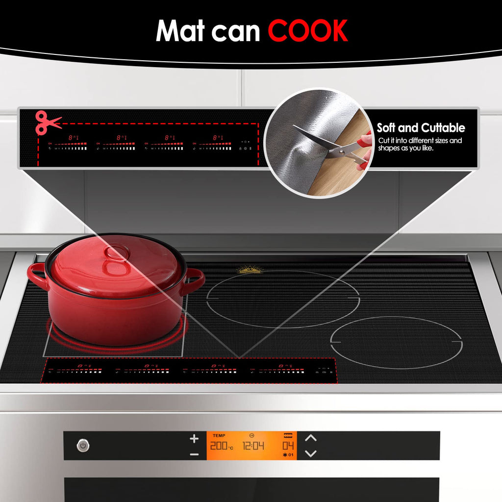 Translucent Induction Cooktop Protector Mat, 21.2 x 35.4 in
