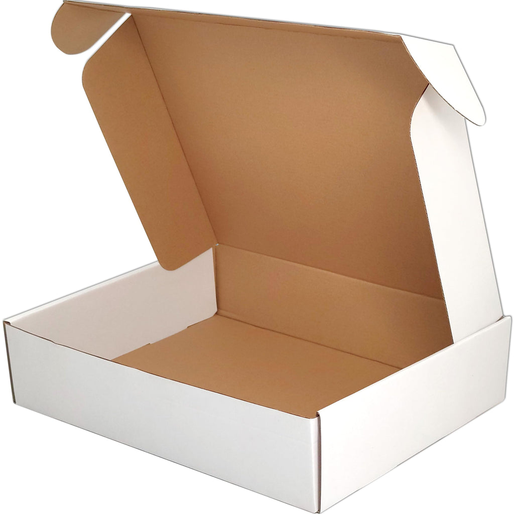 13x10x3 Shipping Boxes (20pcs) White Mailer Corrugated Cardboard Box