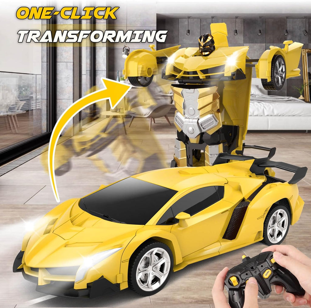 Transform Remote Control Car Toy for Kids 4 5 6 7 8, Remote Control Car for Boys 4-7, Transform Cars for Boys 4-6
