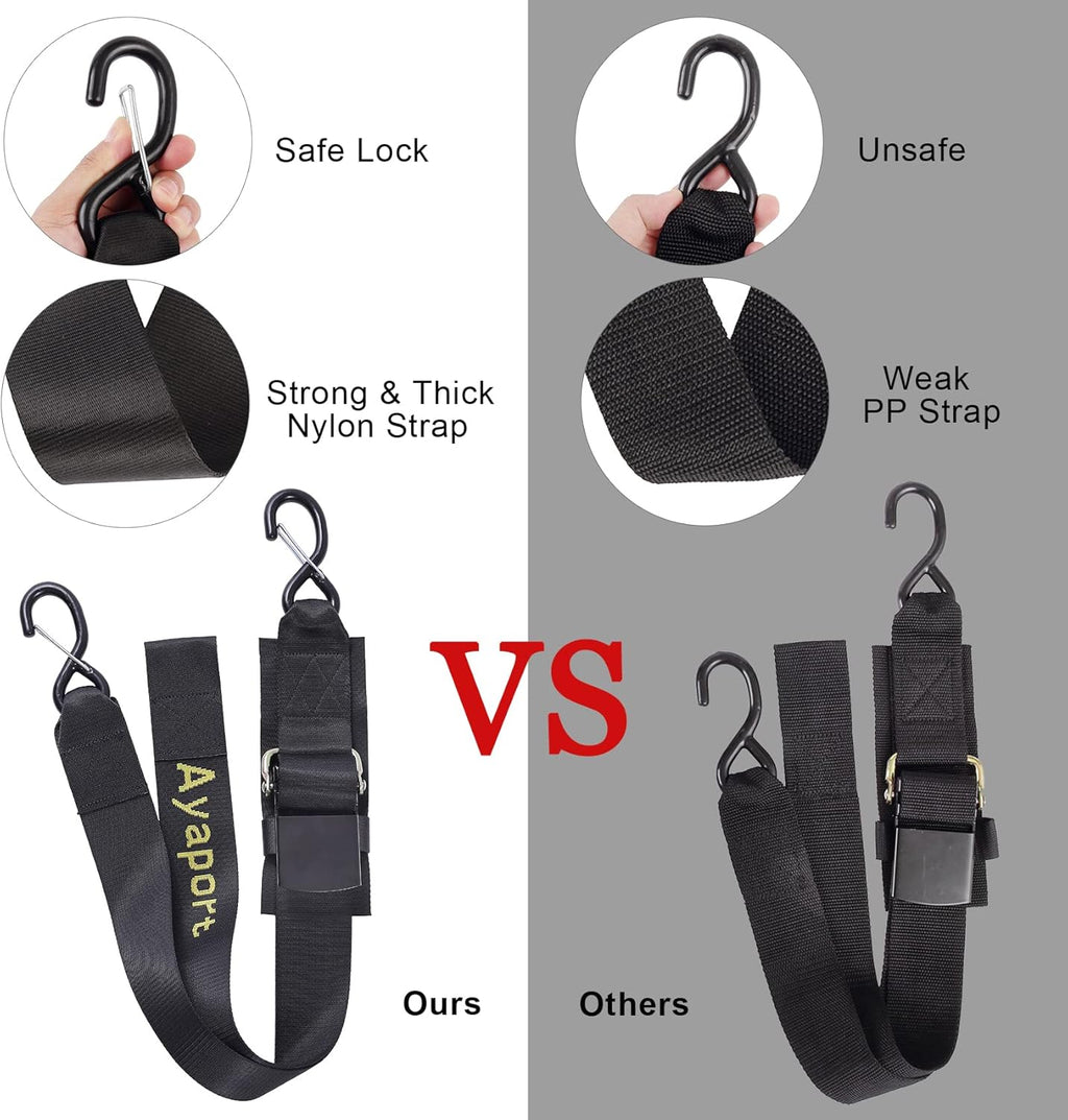 Ayaport Boat Tie Down Straps to Trailer 2 inch x 4ft Boat Straps, 2PK