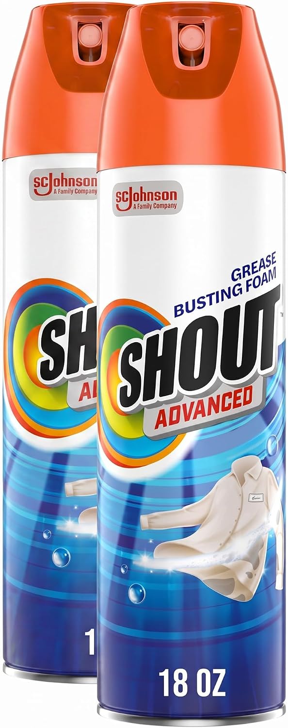 Advanced Stain Remover, Foaming | Grease and Oil | 18 oz | Pack of 2
