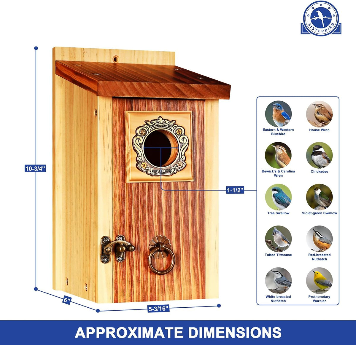2 Pack Premium Bird House, Warming Gifts Bird Houses for Outside