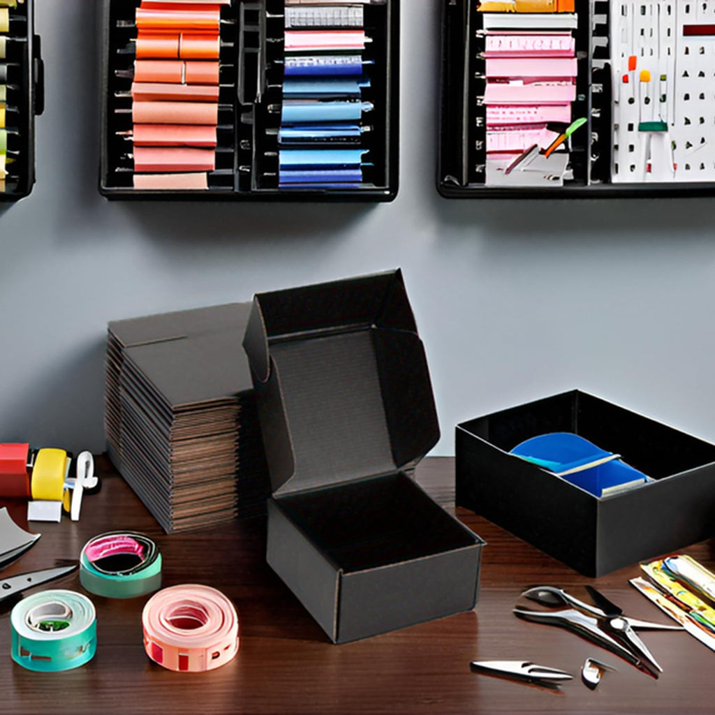 Black Shipping Boxes 6x6x3 Inches, 20 Pack