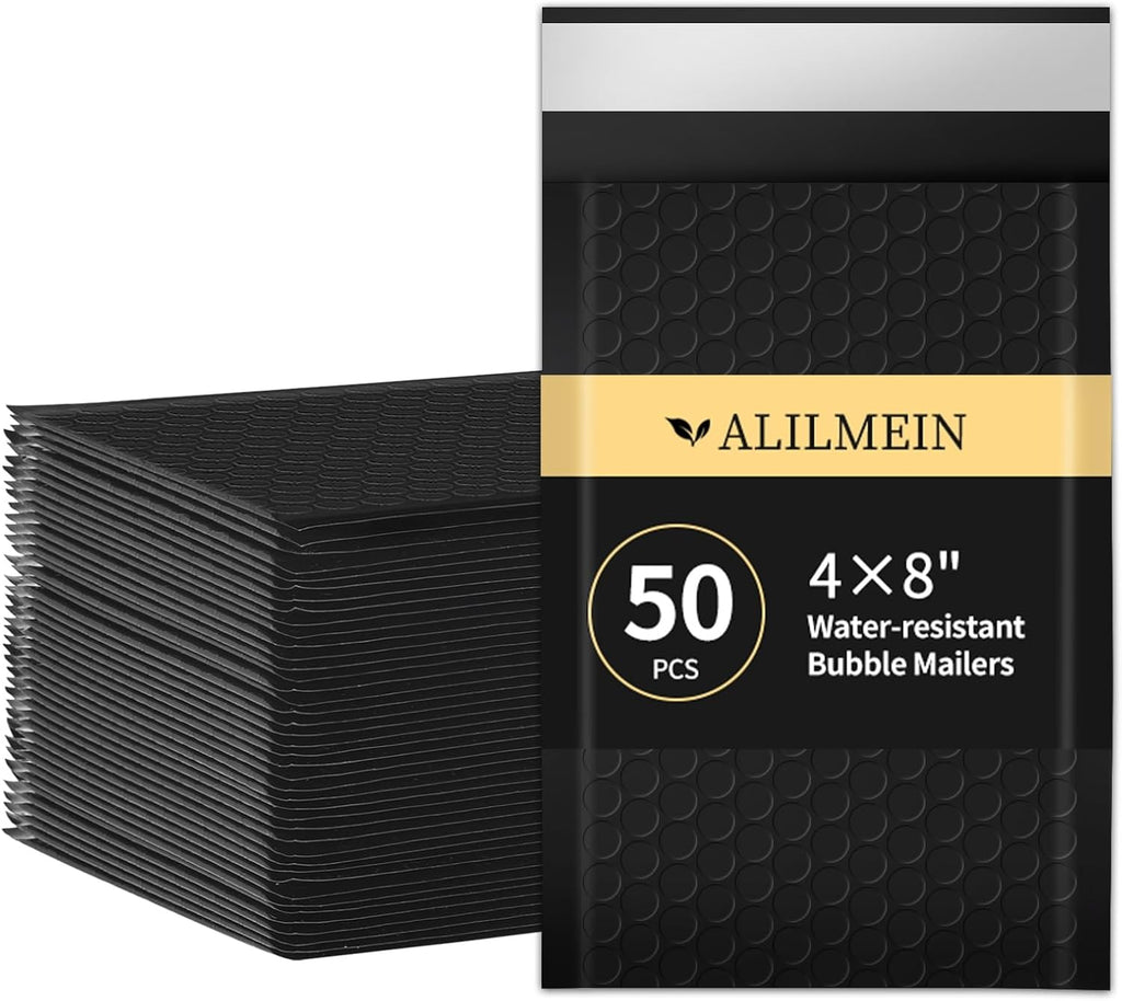 4×8" Inch Bubble Mailers 50 Pack Small Bubble Mailers Waterproof Padded Envelopes Self Seal Adhesive Shipping Bags