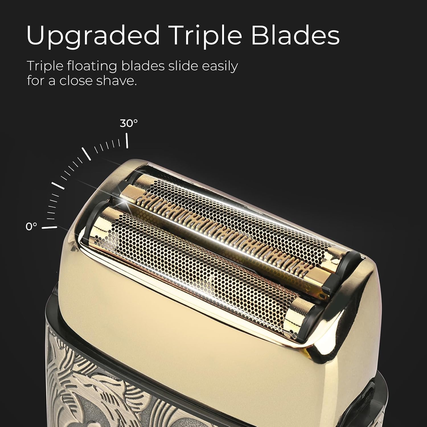 Foil Shaver for Men, Electric Razor, Face Shaver | Handles 1–2 mm Stubble, 3-Speed Motor for Coarse Thick Hair, Works