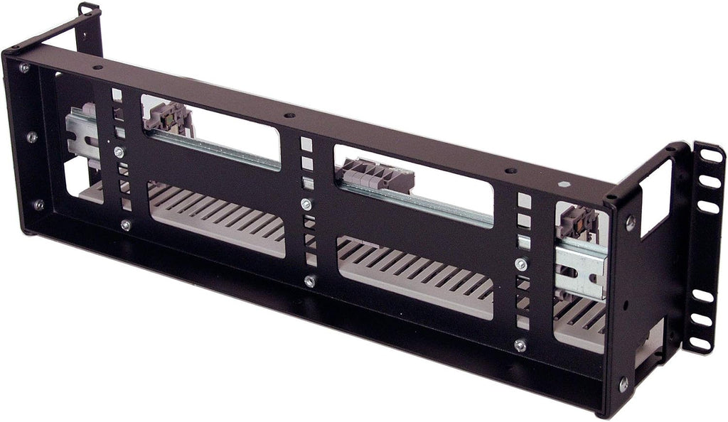 IRP1033D 3U Rackmount 3.78 inch Low Profile DIN Rail Panel for Industrial Standard EIA-310 19 inch 2-Post Relay Rack or 4-Post Server Rack