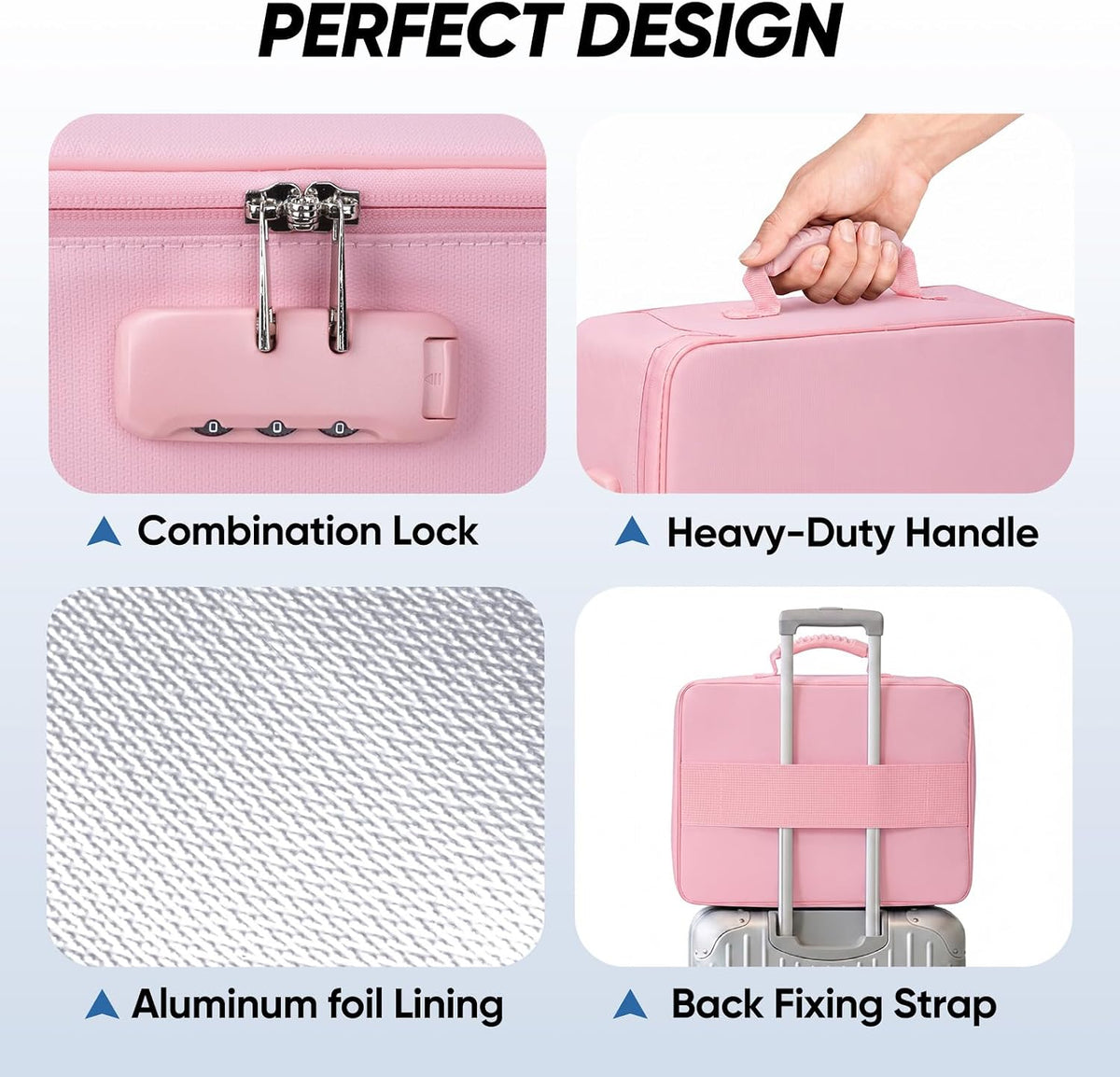 Fireproof Document Box with Lock, Waterproof Fire Safe File Bag