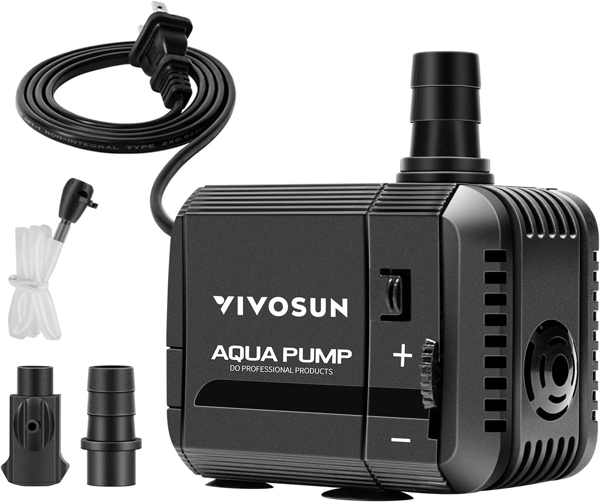 VIVOSUN 130GPH Submersible Fountain Water Pump for Pond, Aquarium, Statuary