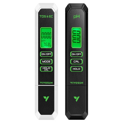 Digital pH Meter TDS EC Meter for Water 0.01 Accuracy Hydroponics | ±0.01 Accuracy, , 0-14 Range, ATC, Auto