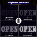 30"x10" Large LED Open Sign for Business - Unique Design super Bright Open Signs With chain - High Visibility for