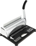Comb Binding Machine, 350 Sheets Capacity, Punches 12 Sheets, for Paper Sizes A5(15 holes)/Letter(19 holes)/A4(21