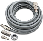 JACO ViperFlow Polyurethane Coiled Air Hose Kit - 1/4" x 30 ft. (Storm Gray)