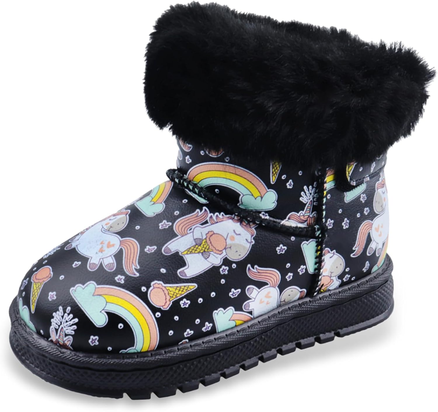 Girls Boots Unicorn Christmas Winter Boot for Toddler Little/Big Kid | Gift, Comfort, Warm, Cozy, Water-Resistant