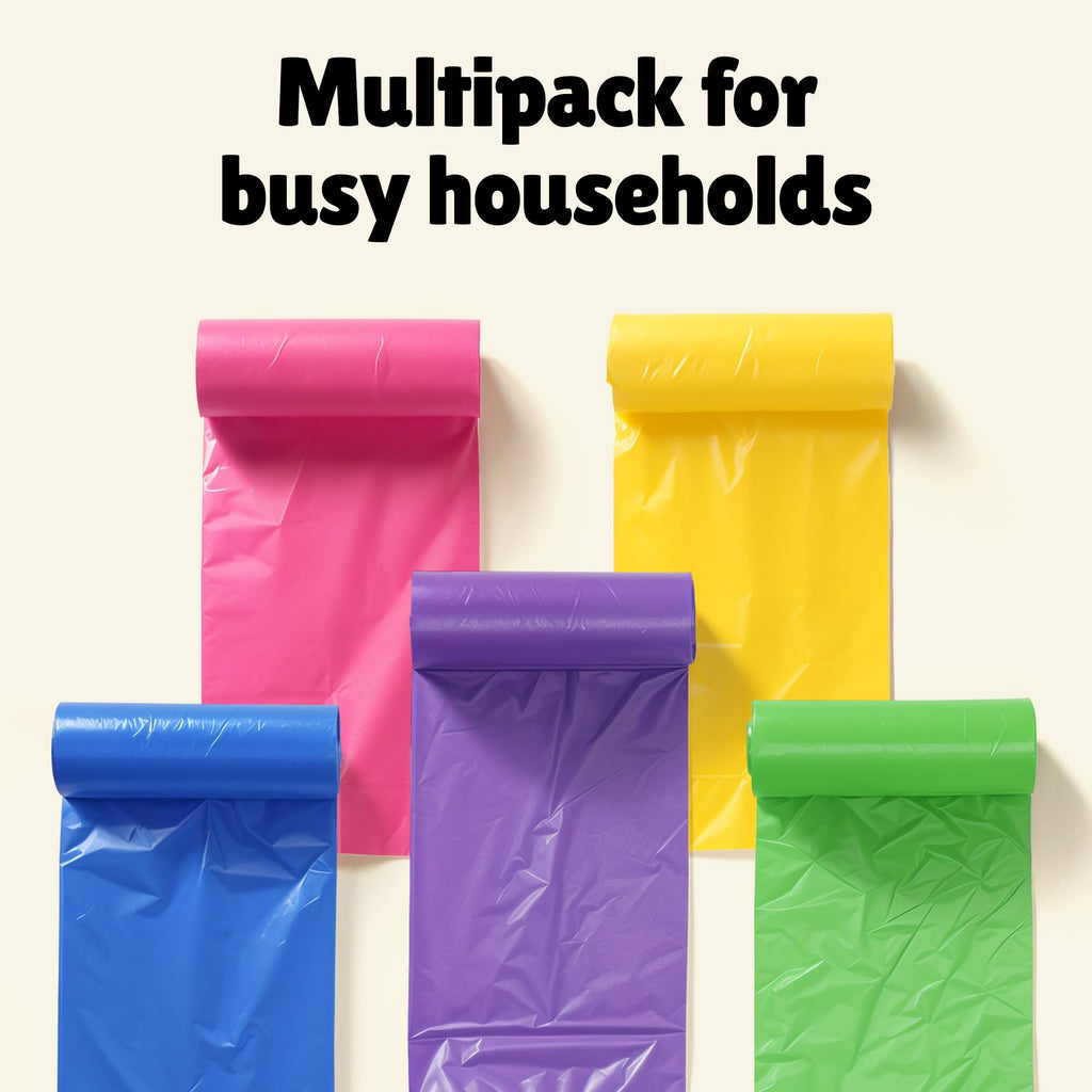 Medium Trash Bags 5 Gallon, Office Garbage Bags, Colored, 150 Count