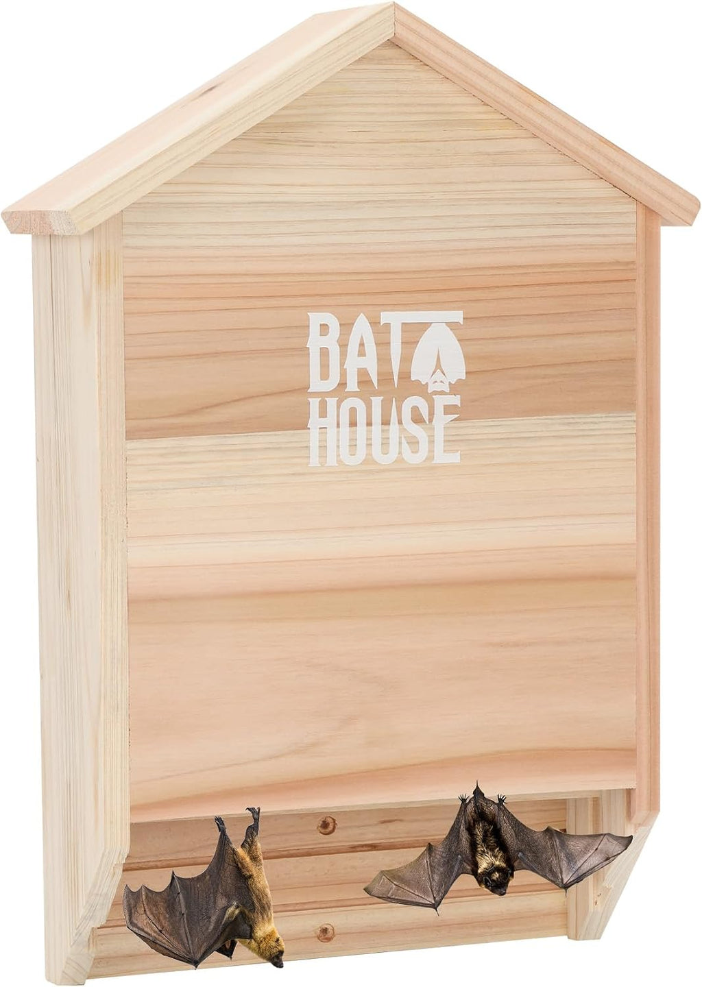 Bat Houses for Outdoors - 15" Big Bat Box 2 Chamber Cedar Wood Bat Houses for Outside & Tree - Perfectly Designed to