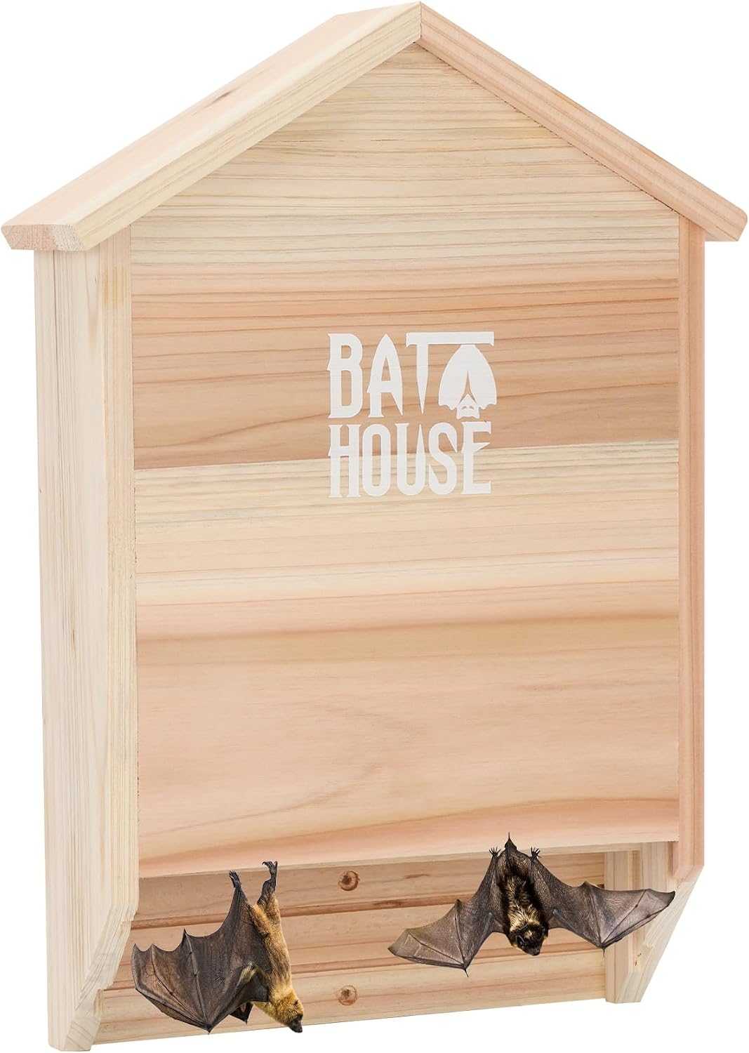 Bat Houses for Outdoors - 15" Big Bat Box 2 Chamber Cedar Wood Bat Houses for Outside & Tree - Perfectly Designed to