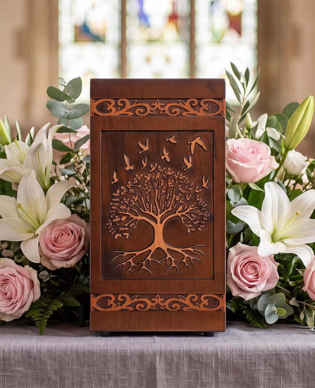 Wooden Urns for Human Ashes Adult Male Female Large Cremation Urn